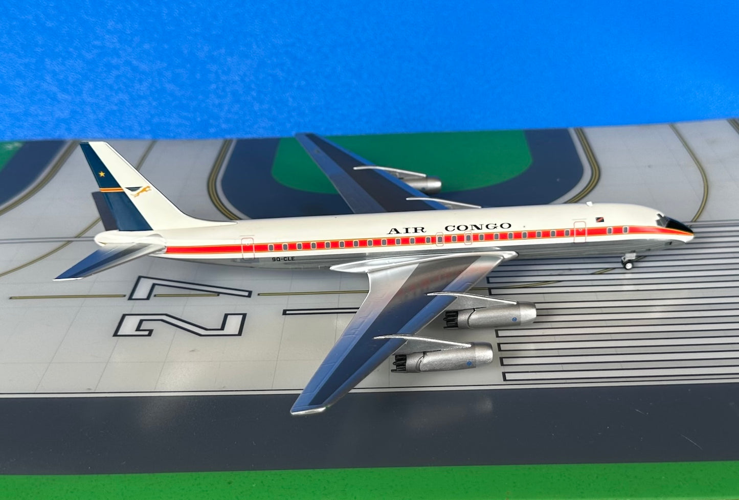 Air Congo Douglas DC-8-32 9Q-CLE 1960s colors 1:200 scale diecast Aeroclassics