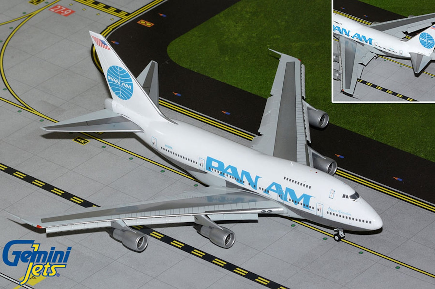 Pan Am Boeing 747SP N531PA Billboard flaps down 1:200 scale diecast GeminiJets