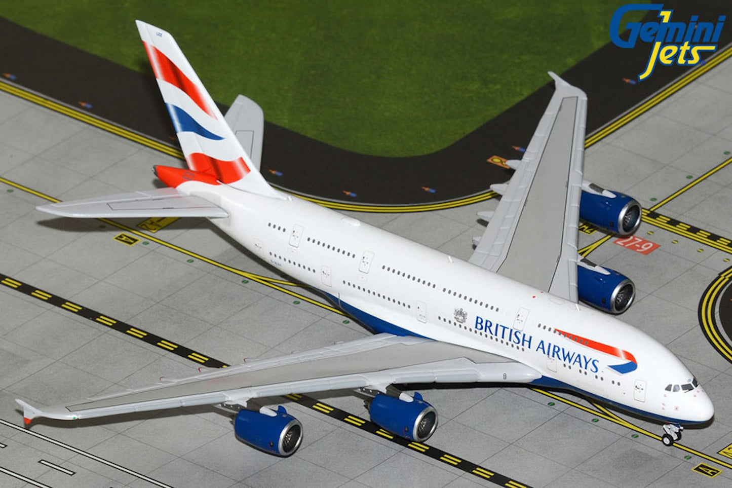 British Airways Airbus A380-841 G-XLEE current colors 1:400 scale diecast GeminiJets