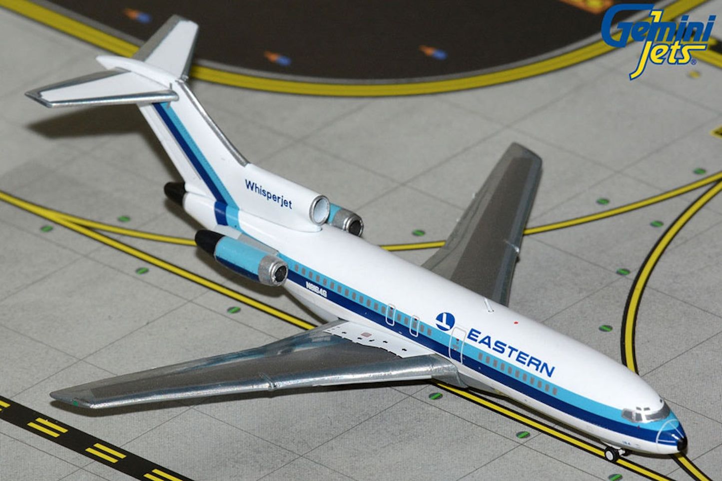Eastern Boeing 727-25C N8164G WhisperJet, polished 1:400 scale diecast GeminiJets