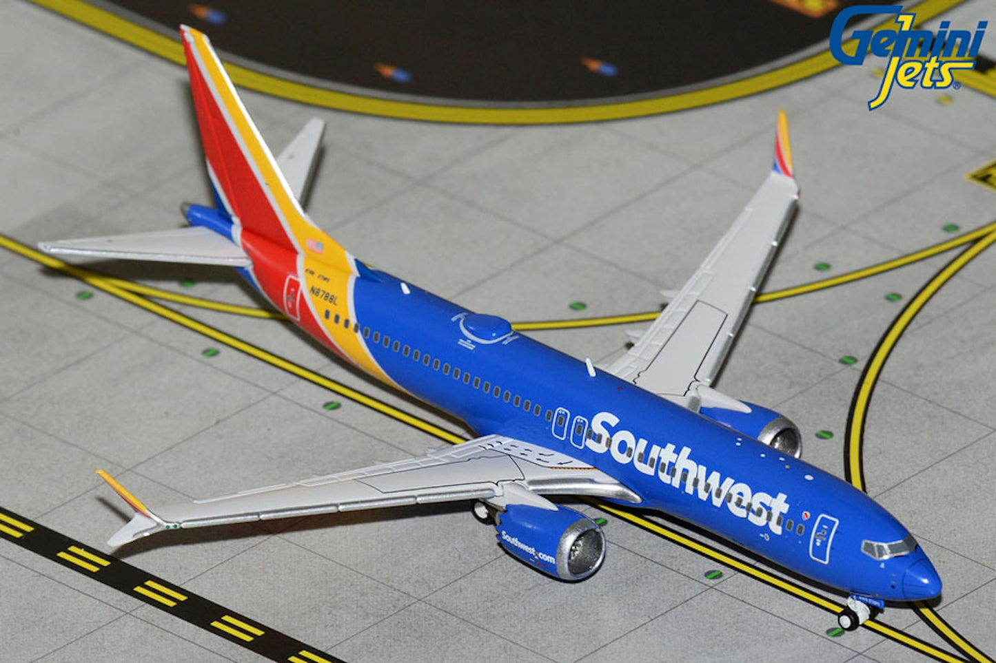 Southwest Boeing 737 Max 8 N8788L Canyon blue 1:400 scale diecast GeminiJets
