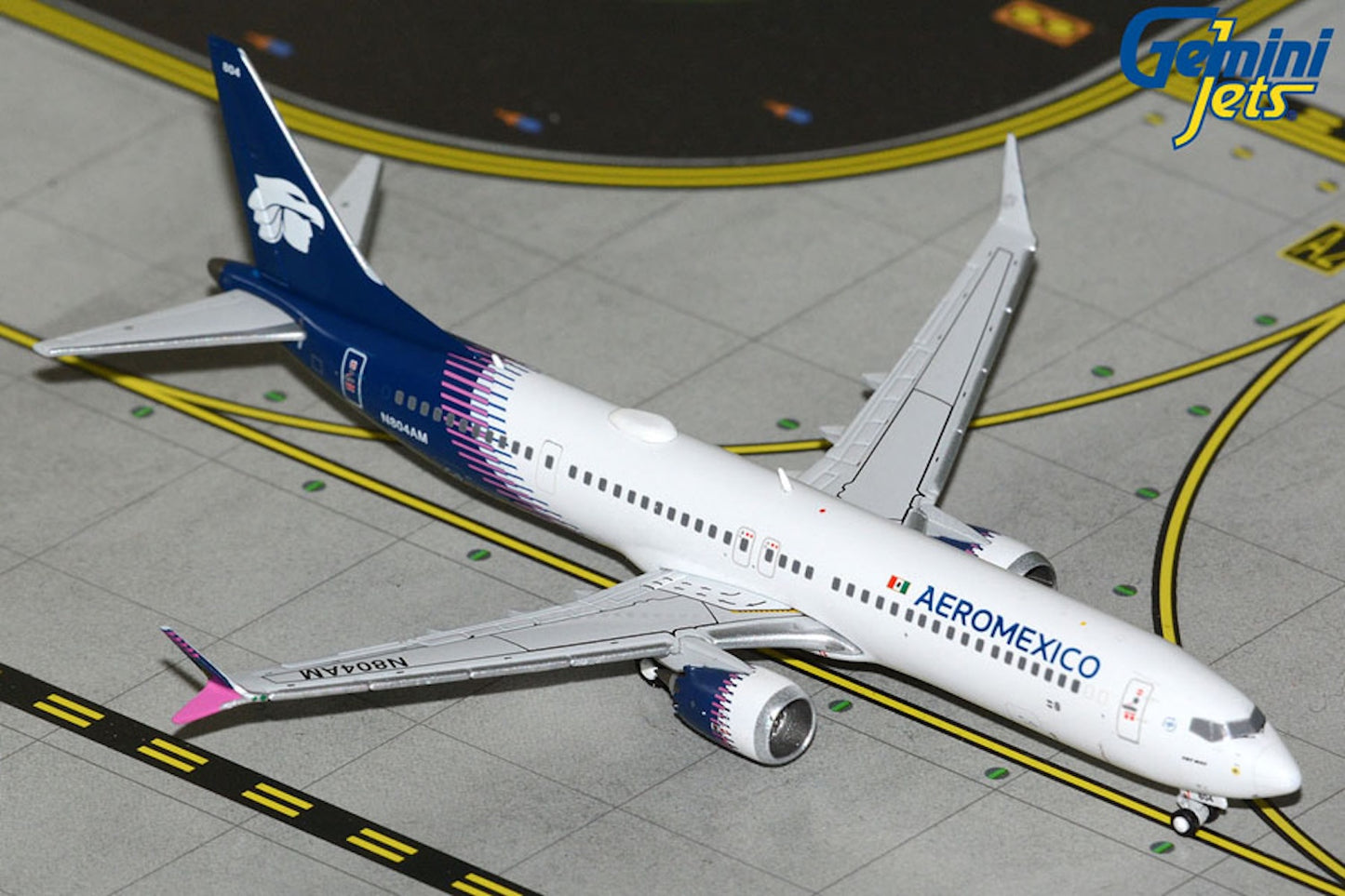 Aero MexicoBoeing 737 Max9 N804AM Current colors 1:400 scale diecast GeminiJets