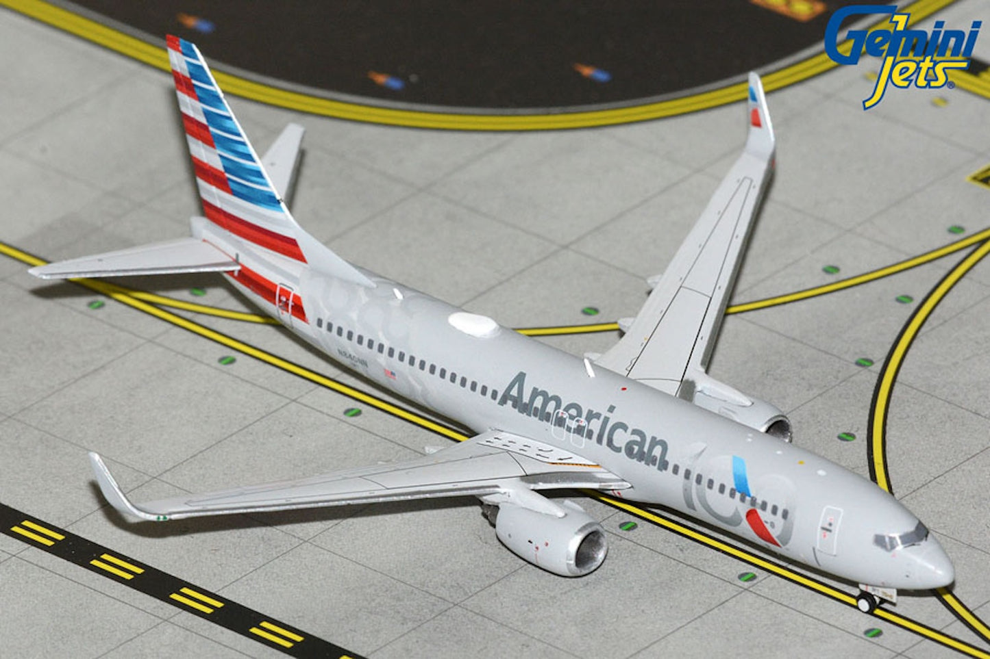 Share American Boeing 737-800 Winglets N840NN "100" Centennial 1:400 diecast GeminiJets