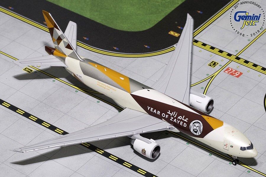 Etihad Cargo Boeing 777-FFX A6-DDE Year of Zayed 1/400 scale diecast Gemini Jets