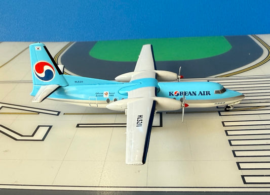 Korean Air Fokker F-27-500 HL5211 1980s colors "Seoul 1988" 1:200 scale diecast Aeroclassics