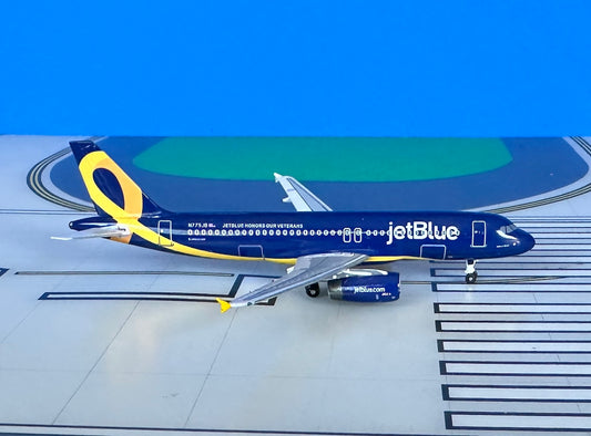 JetBlue Airbus A320-232 N775JB Vets in Blue, honoring veterans 1:400 scale diecast Aeroclassics