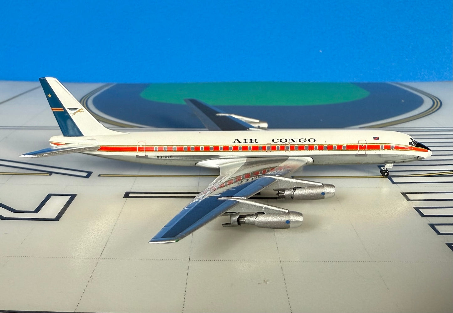 Air Congo Douglas DC-8-32 9Q-CLE 1960s colors 1:400 scale diecast Aeroclassics