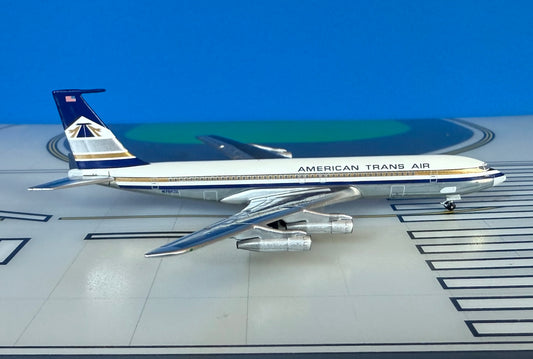 American Trans Air Boeing 707-323C N7597A 1980s colors 1:400 scale diecast Aeroclassics
