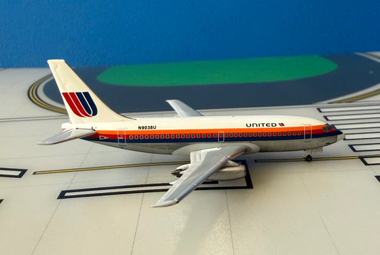 United Boeing 737-200 N9038U 1980s Saul Bass colors 1:400 scale diecast Aeroclassics