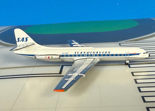 SAS Scandinavian Caravelle III OY-LGF 1960s 1960's colors 1:400 sacale diecast Aeroclassics