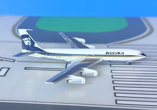 Alaska Boeing 707-321 N724PA early 1970s colors 1:400 scale diecast Aeroclassics