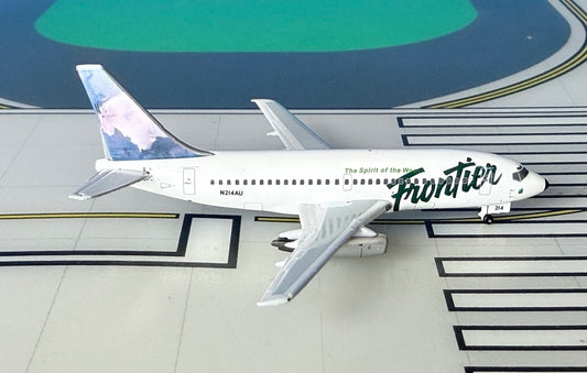 Frontier Boeing 737-200 N214AU Fawn tail 1:400 scale diecast Aeroclassics