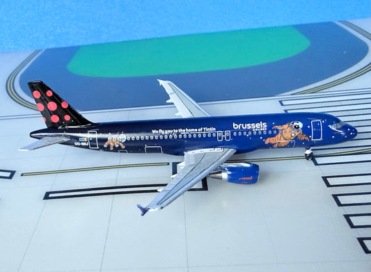 BrusselsAirlines Airbus A320-214 OO-SNJ TinTin 1:400 scale diecast Aeroclassics