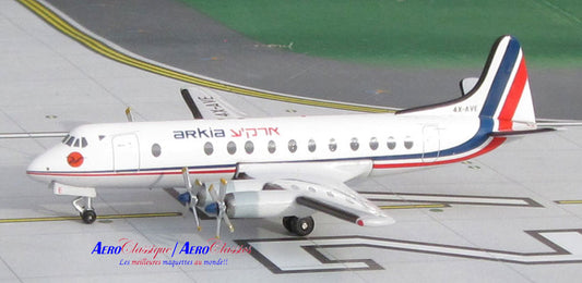 Arkia Israel Viscount 831 4X-AVE 1990s colors 1:400 scale diecast Aeroclassics