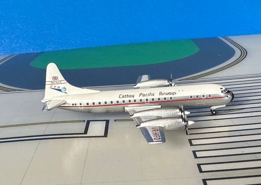 Cathay Pacific Lockheed L-188A Electra VR-HFO 1960s colors 1:400 scale diecast Aeroclassic