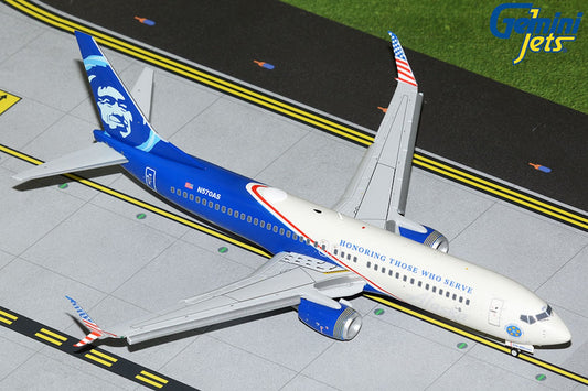 Alaska Boeing 737-800/Scimitar N570AS Honoring those..., Flaps down 1/200 diecast GeminiJets