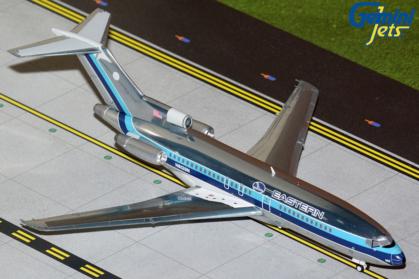 Eastern Boeing 727-25 N8120N bare metal polished 1:200 scale diecast GeminiJets