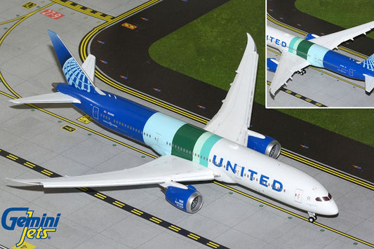 United Boeing 787-9 N24988 SAF, Flaps down 1:200 scale diecast GeminiJets