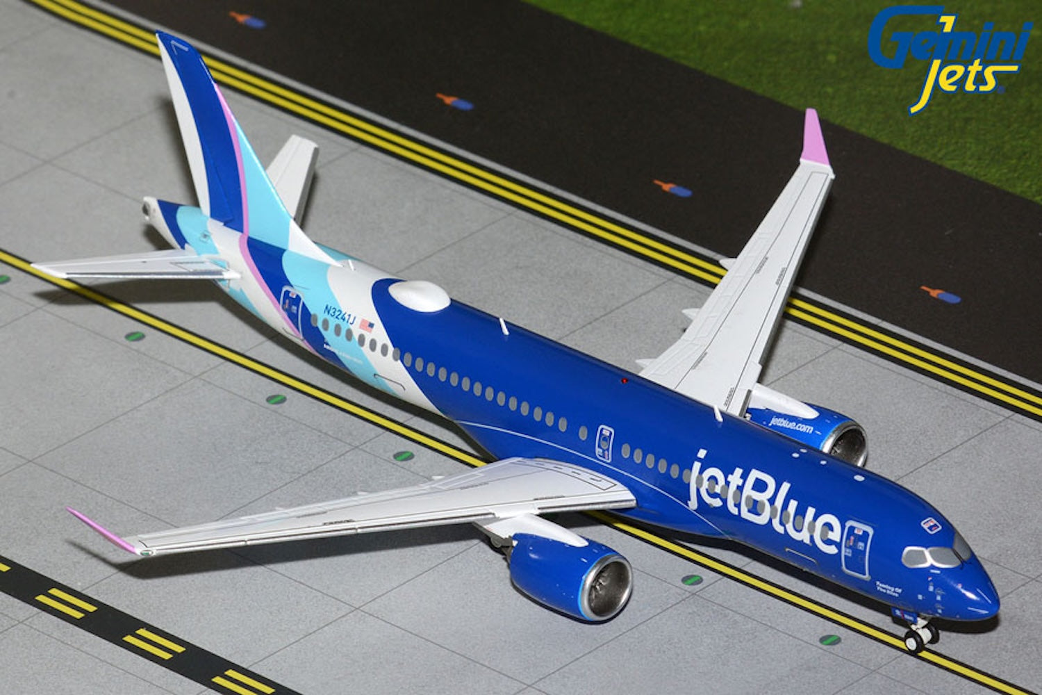 JetBlue Airbus A220-300 N3241J Taming of the blue 1:200 scale diecast ...