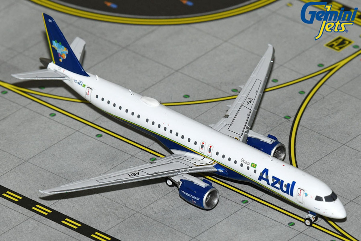 Azul Brasil Embraer E195-E2 PS-AEH current colors 1:400 scale diecast Geminijets