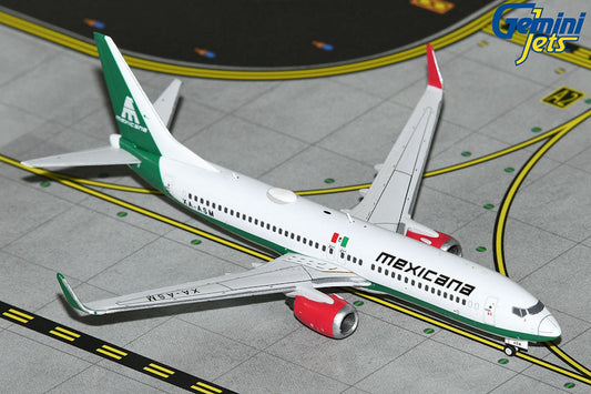 Mexicana Boeing 737-800/W XA-ASM Current colors 1:400 diecast GeminiJets