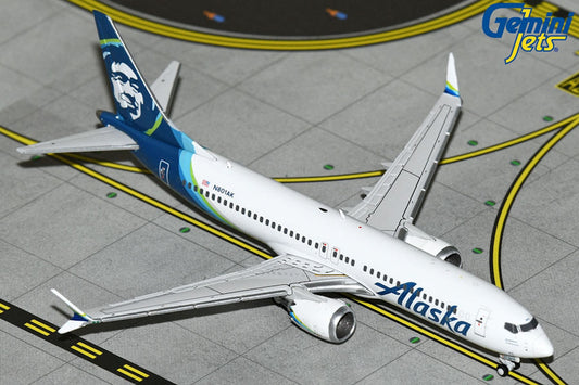 Alaska Boeing 737 Max-8 N801AK Current colors 1:400 scale diecast GeminiJets