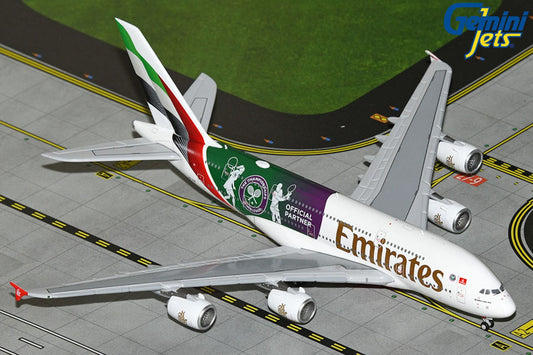 Emirates Airbus A380-800 A6-EOE Wimbledon 1:400 scale diecast GeminiJets