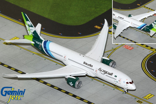 Saudia Boeing 787-9 HZ-ARB National Day Flap down 1:400 scale diecast GeminiJets