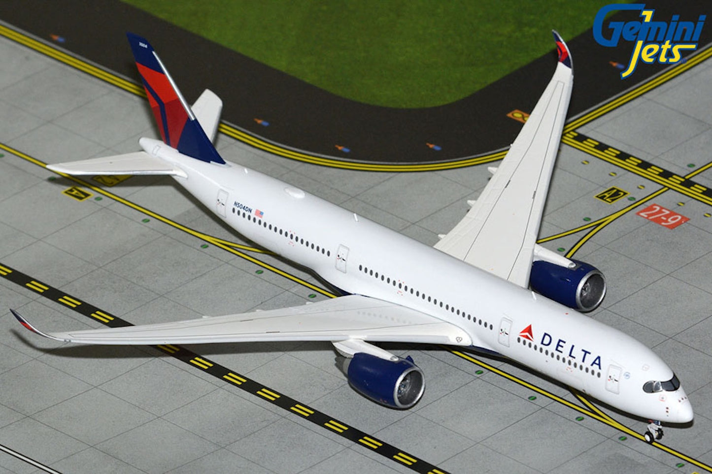 Delta Airbus A350-900 N504DN current colors 1:400 scale diecast GeminiJets