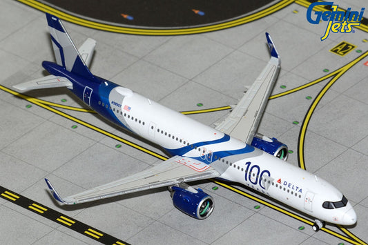 Delta Airbus A321Neo N589DT 100 years colors 1:400 scale diecast GeminiJets