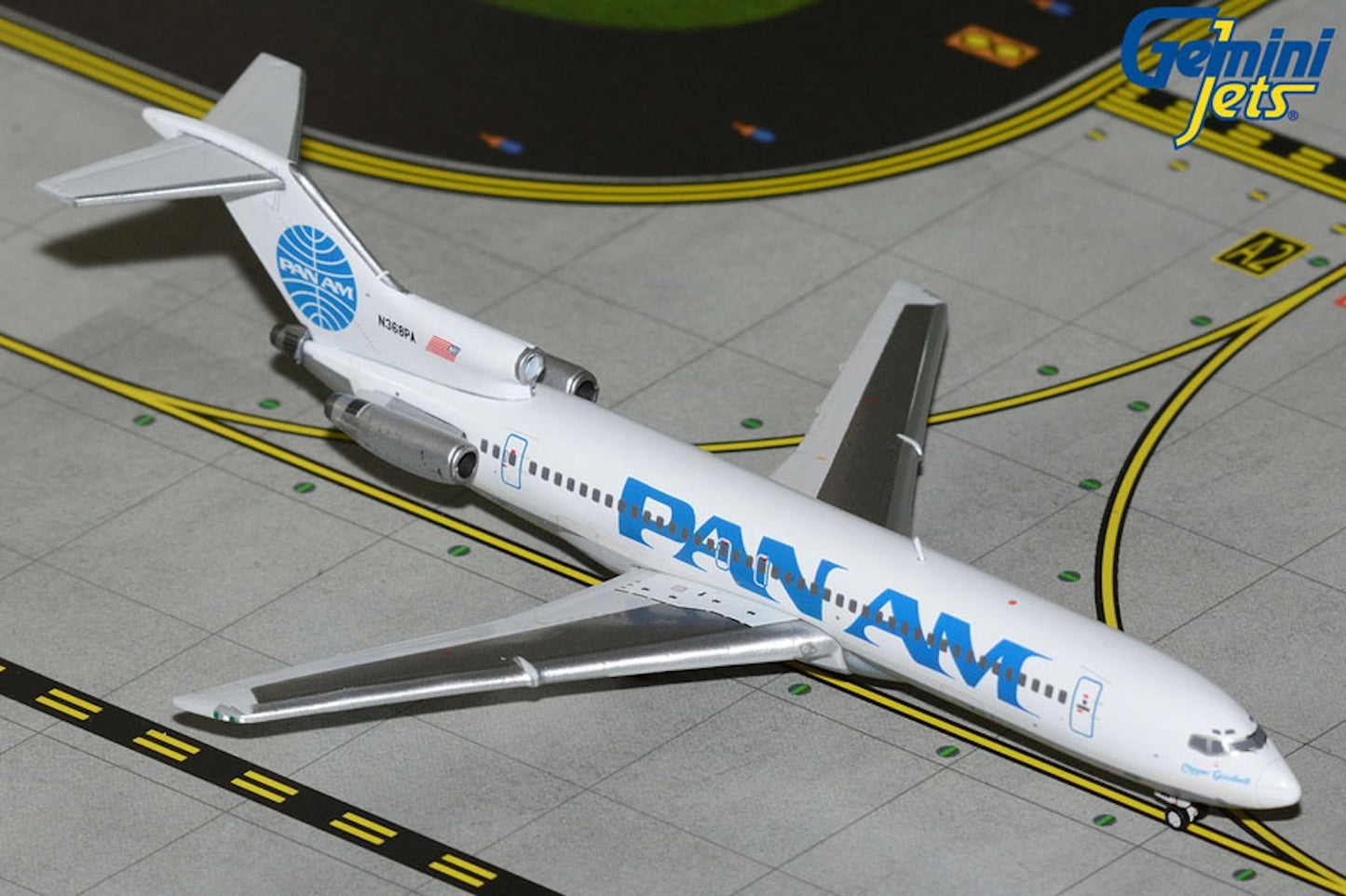 PAN AM Boeing 727-200/Adv N368PA Bilboard titles 1:400 scale diecast GeminiJets