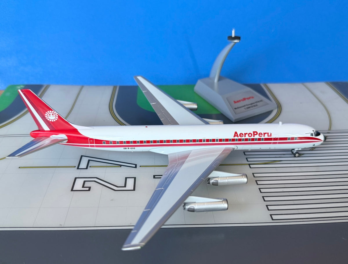 AeroPeru Douglas DC-8-62H OB-R-1210 1980s 1:200 scale diecast Inflight models