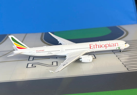 Share Ethiopian Airlines Airbus A350-1041 ET-BAW, Flaps down 1:400 scale diecast JC Wings