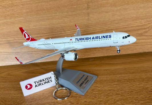 Turkish Airlines Airbus A321Neo TC-LSB Current Colors 1:200 scale diecast JFox Models