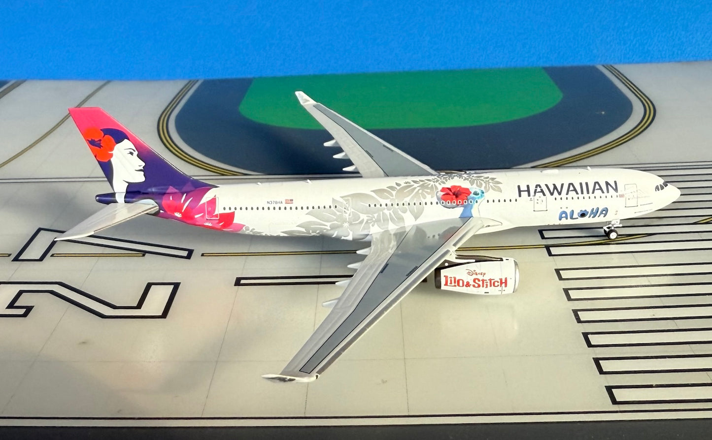 Hawaiian Airbus A330-200 N378HA ilo and Stitch 1:400 scale diecast NG Models