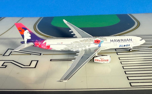 Hawaiian Airbus A330-200 N378HA ilo and Stitch 1:400 scale diecast NG Models