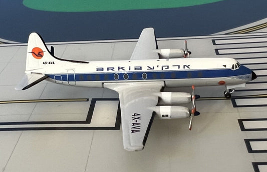 Arkia Vickers Viscount 814 4X-AVA final colors 1/400 scale diecast Aeroclassics