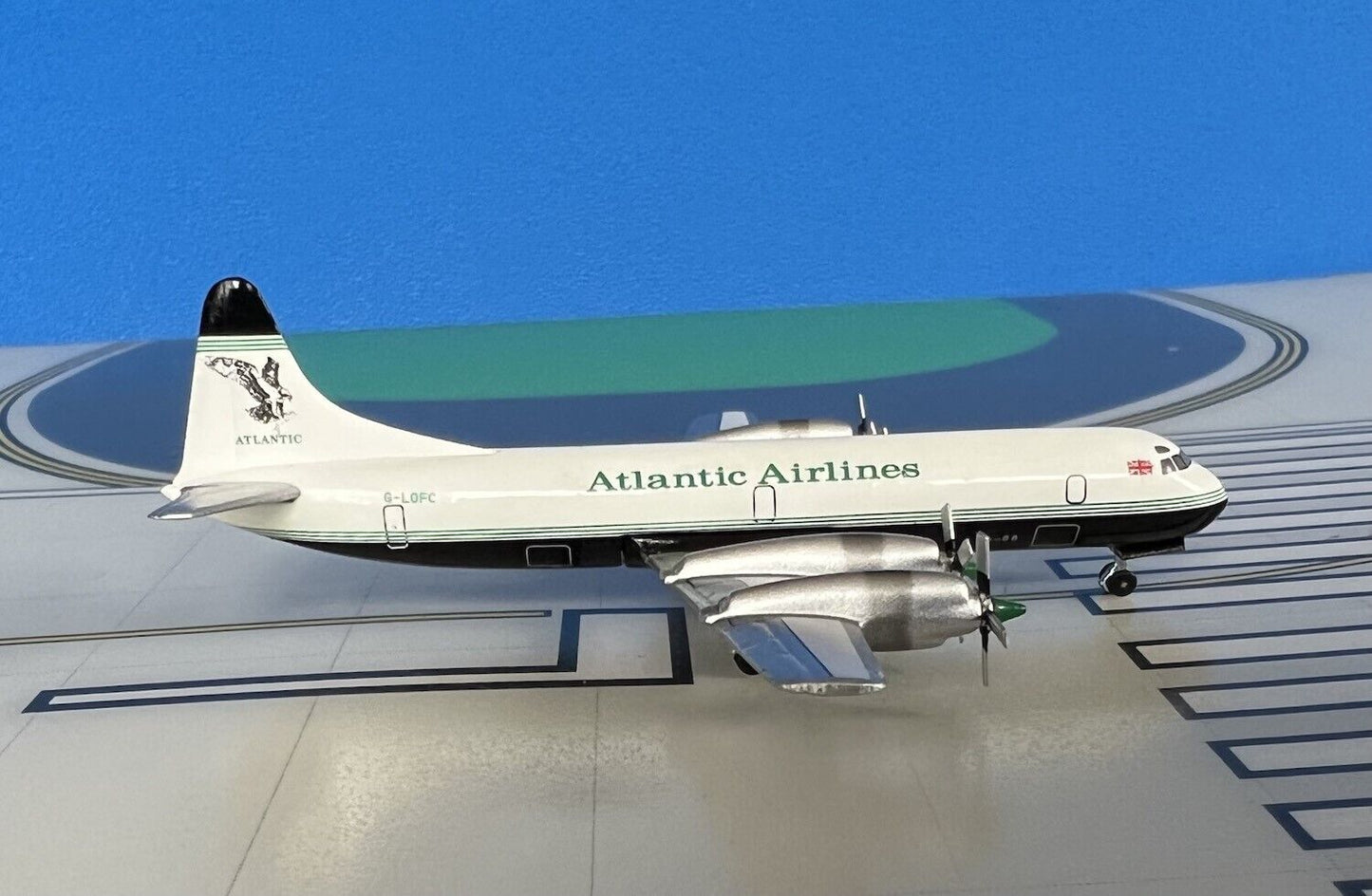 Atlantic Airlines Lockheed L-188C Electra G-LOFC 1/400 scale daicast Aeroclassic