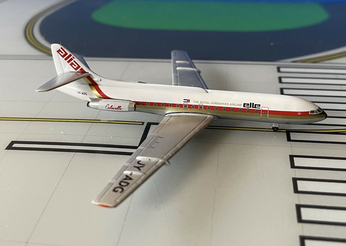 ALIA Royal Jordanian Caravelle 10B1R JY-ADG 1/400 scale diecast Aeroclassics