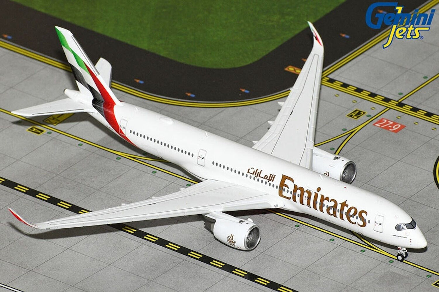 Emirates Airbus A350-900 A6-EXA 2023 colors 1/400 scale diecast GeminiJets