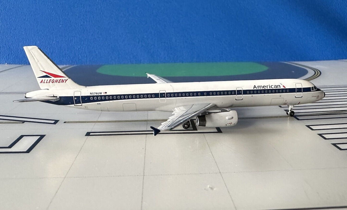 American Airbus A321-231 N579UW Allegheny retro 1/400 scale diecast Aeroclassics