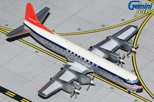 Northwest Lockheed L-188A Electra N128US 1960s 1/400 scale diecast GeminiJet