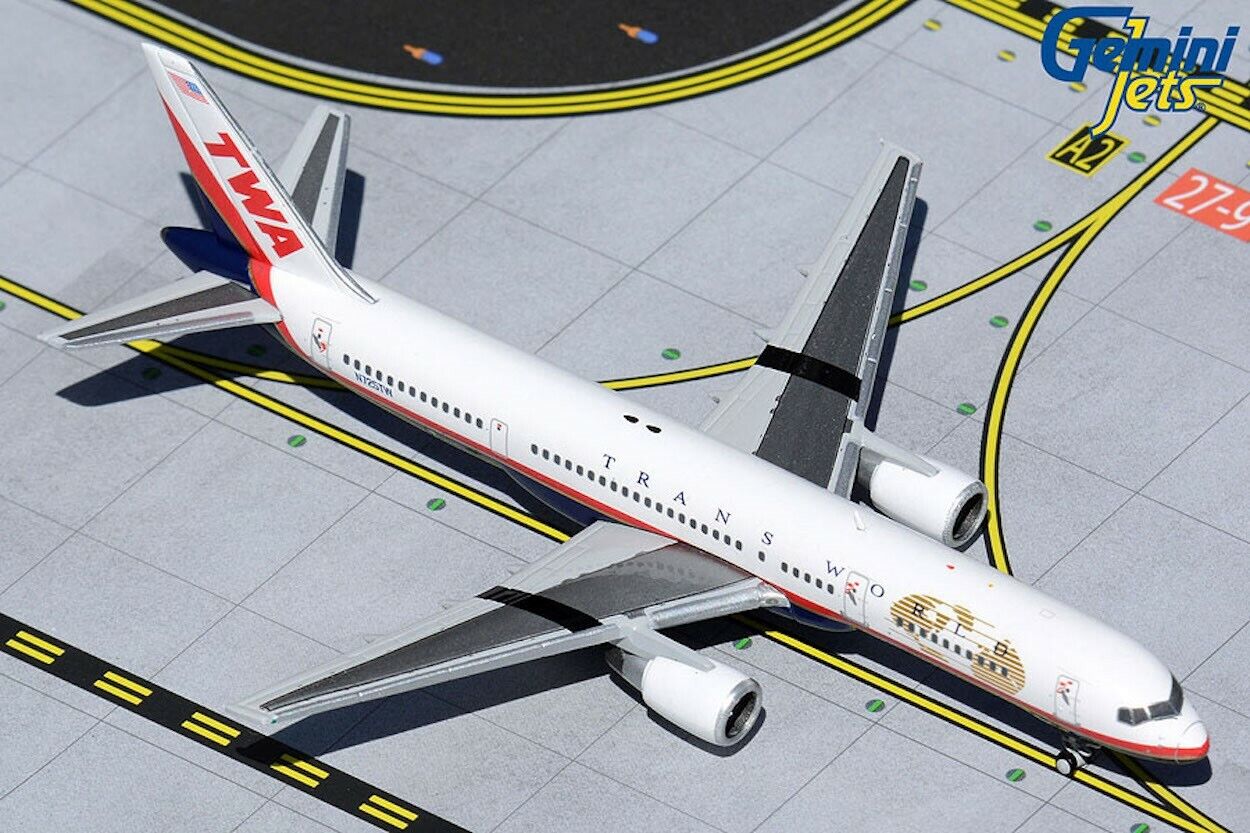 TWA -Trans World Boeing 757-200 N725TW 1/400 scale diecast GeminiJets