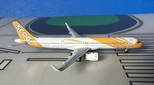 Scoot Airbus A320Neo 9V-NCD current colors 1/400 scale diecast Aeroclassics