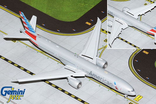 American Boeing 777-300ER N736AT Flaps down 1/400 scale diecast Gemini Jets