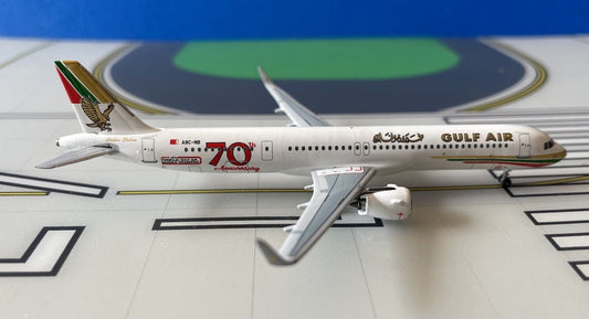 Gulf Air Airbus A321Neo A9C-NB 70th retro 1/400 scale diecast Aeroclassics