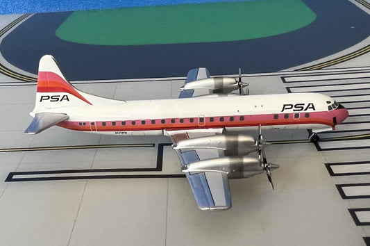 PSA Lockheed L-188C Electra N171PS 1970s colors 1/400 scale diecast Aeroclassic