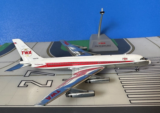 TWA Convair 880-22-1 N806TW Twin Globes, polished 1/200 scale diecast Inflight Models