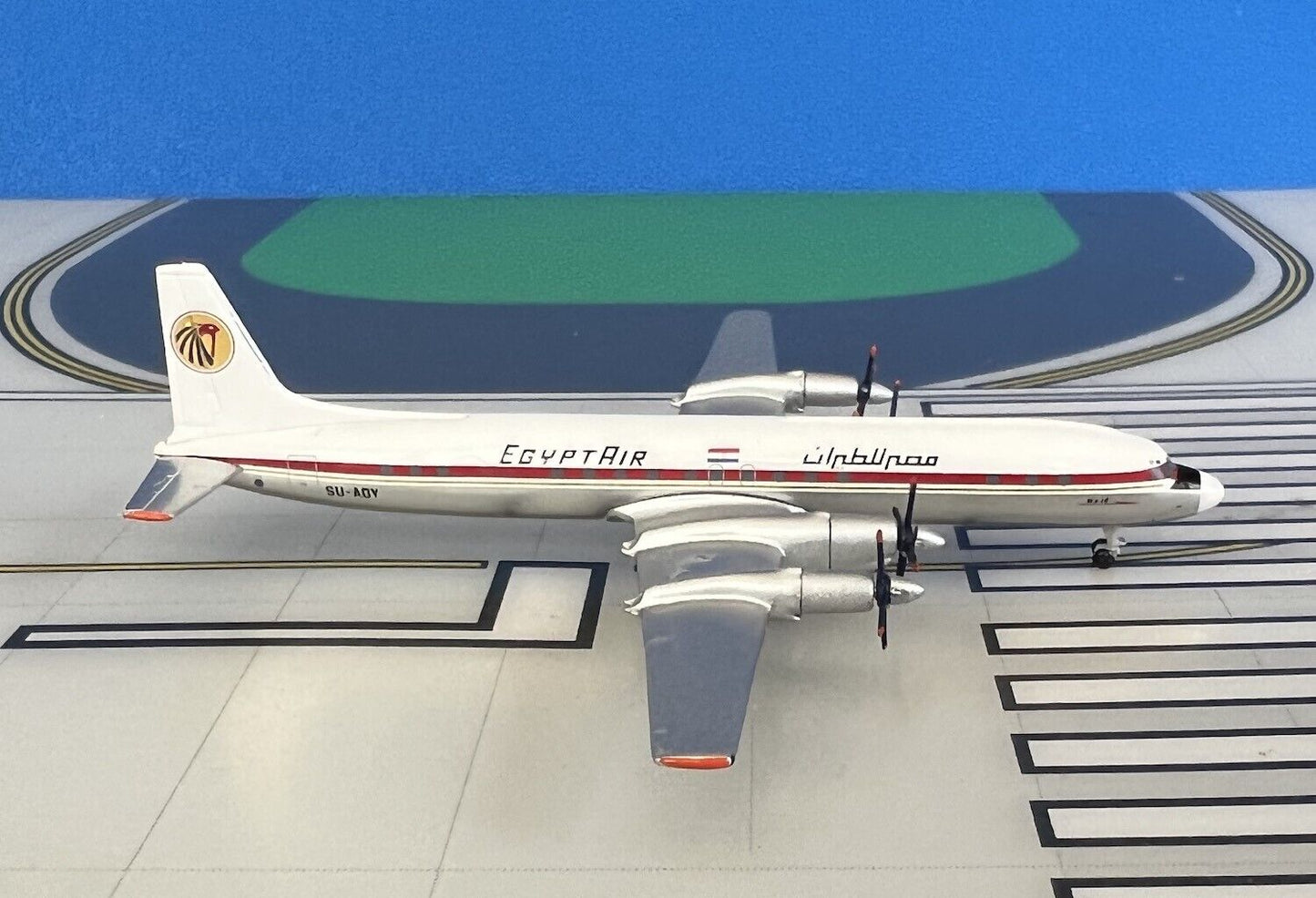 Egyptair Ilyushin IL-18D SU-AOY 1970s 1/400 scale diecast Aeroclassic