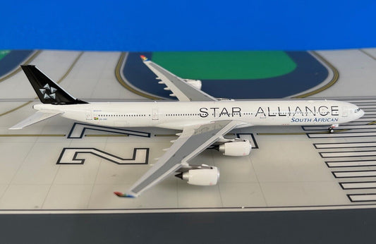 South African Airbus A340-600 ZS-SNC Star Alliance 1/400 scale dicast Phoenix